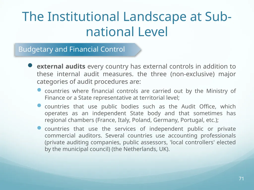Local Self-Government and Fiscal Decentralisation - slide 71 of 105