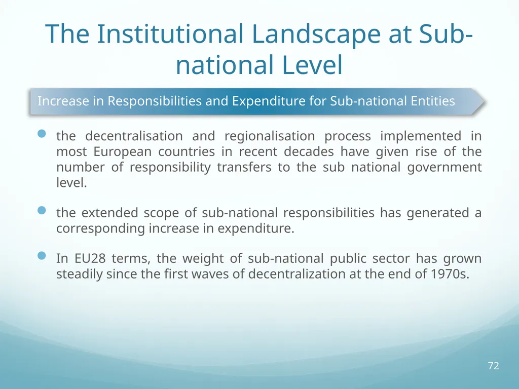 Local Self-Government and Fiscal Decentralisation - slide 72 of 105