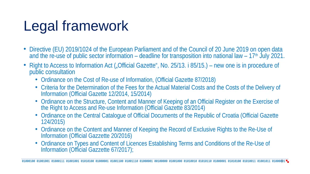 Reviewing the open data ecosystem developments in - slide 4 of 14