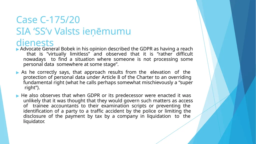 GDPR compliance Judging cases at national level — - slide 3 of 17