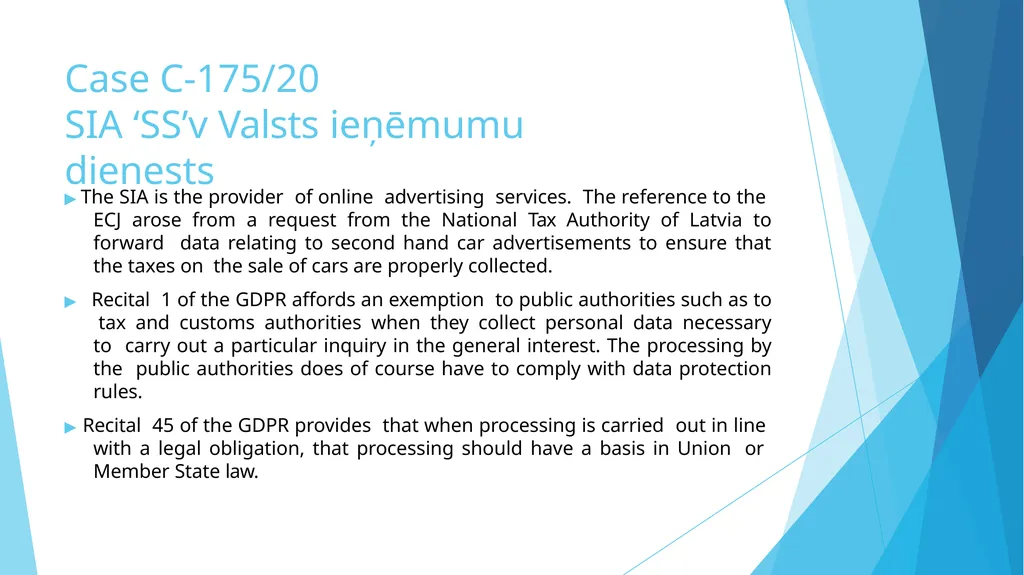 GDPR compliance Judging cases at national level — - slide 4 of 17