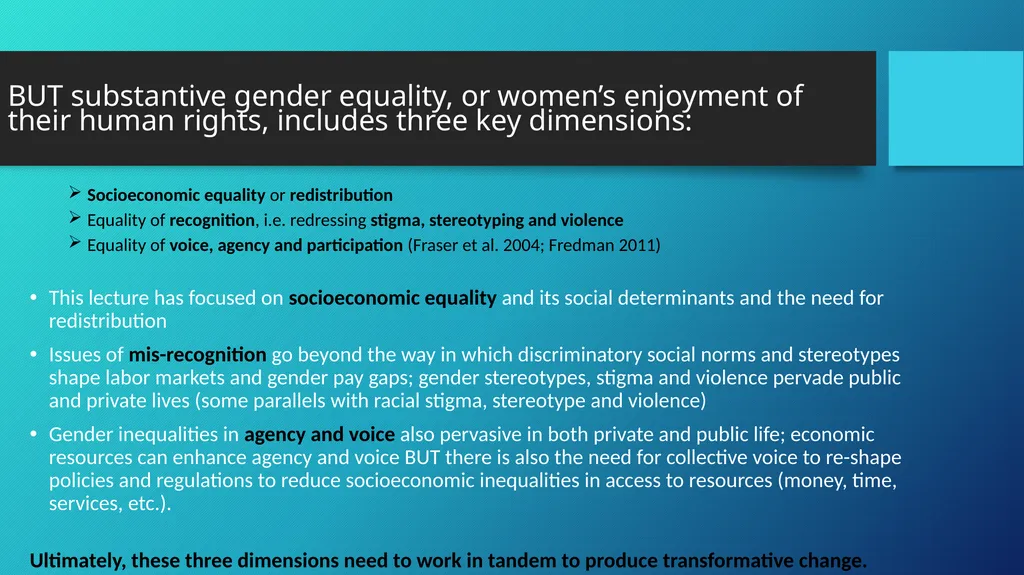 Inequality, Gender and Human Rights Shahra Razavi - slide 16 of 18