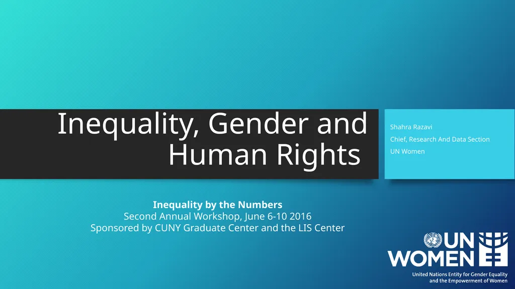 Inequality, Gender and Human Rights Shahra Razavi
