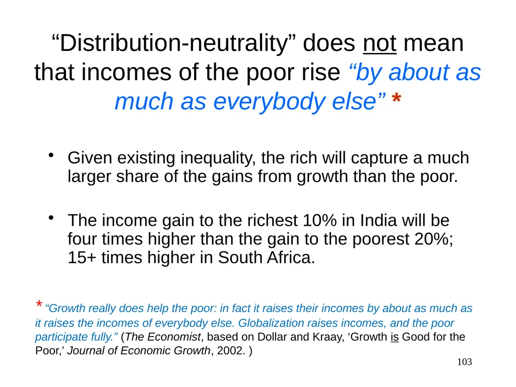 Part 3, Chapter 8 Growth, Inequality and Poverty - slide 103 of 133