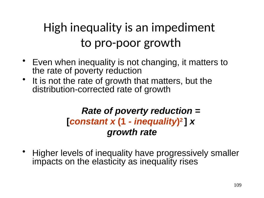 Part 3, Chapter 8 Growth, Inequality and Poverty - slide 109 of 133
