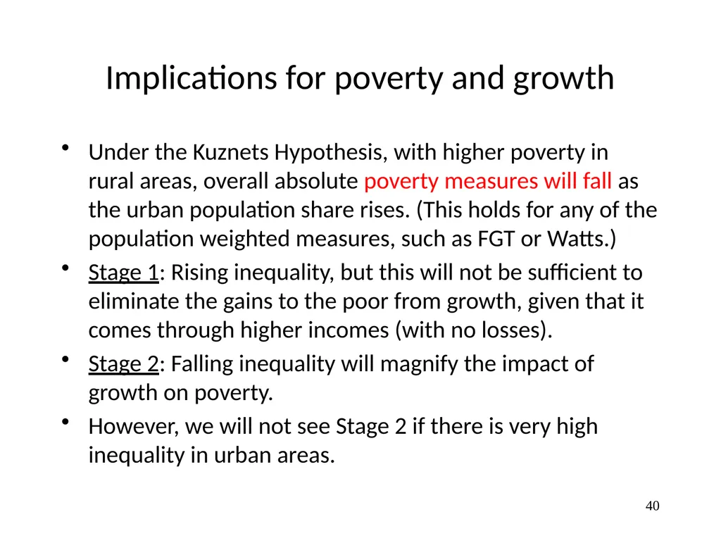 Part 3, Chapter 8 Growth, Inequality and Poverty - slide 40 of 133