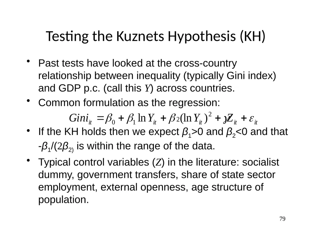 Part 3, Chapter 8 Growth, Inequality and Poverty - slide 79 of 133