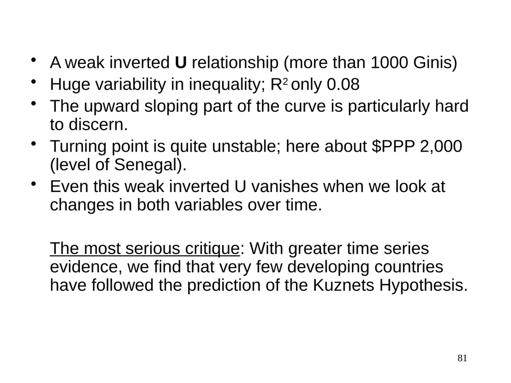 Part 3, Chapter 8 Growth, Inequality and Poverty - slide 81 of 133