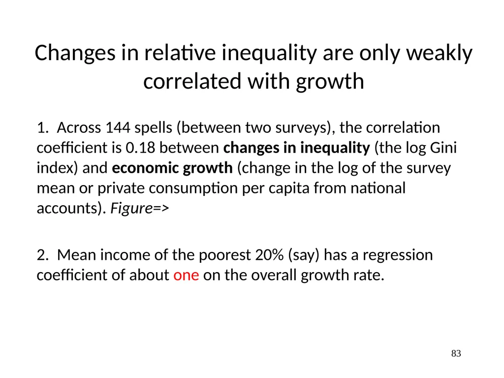 Part 3, Chapter 8 Growth, Inequality and Poverty - slide 83 of 133