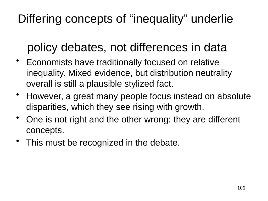 Part 3, Chapter 8 Growth, Inequality and Poverty - slide 106 of 133
