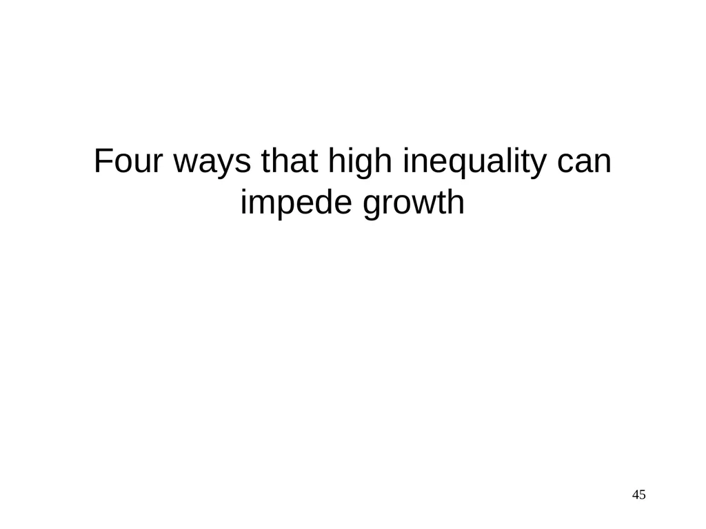 Part 3, Chapter 8 Growth, Inequality and Poverty - slide 45 of 133