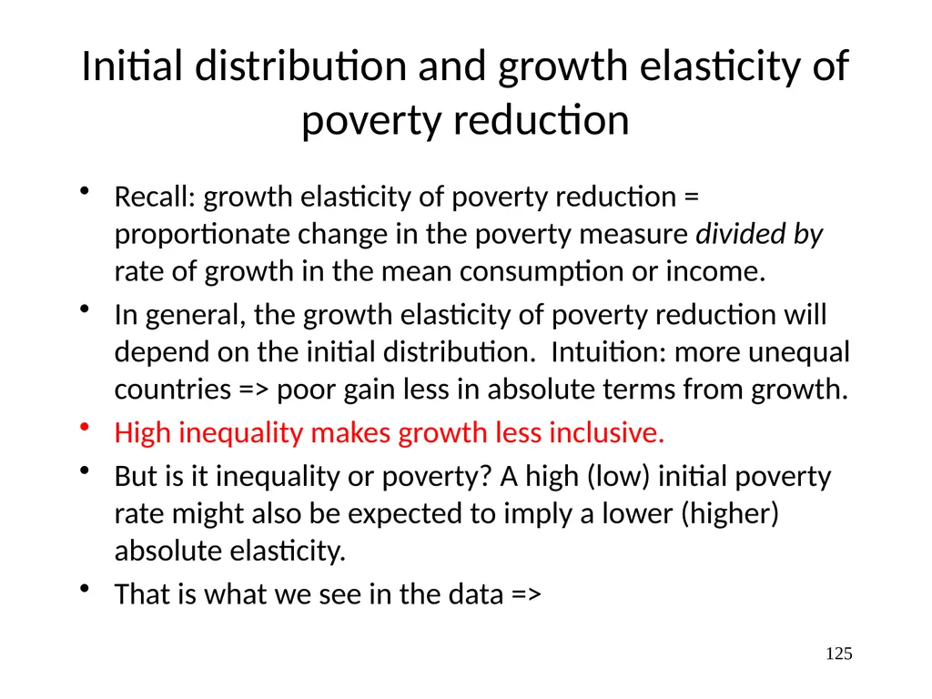 Part 3, Chapter 8 Growth, Inequality and Poverty - slide 125 of 133