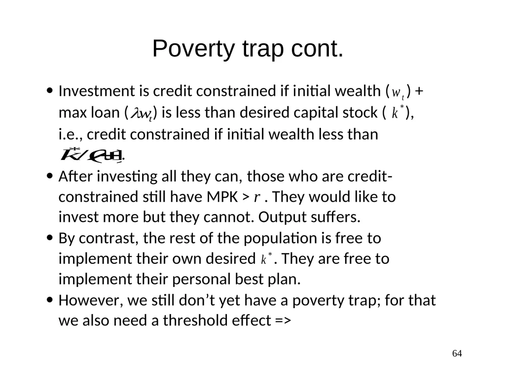 Part 3, Chapter 8 Growth, Inequality and Poverty - slide 64 of 133