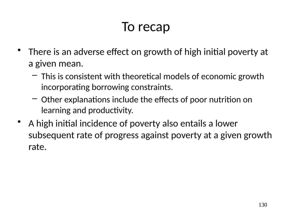 Part 3, Chapter 8 Growth, Inequality and Poverty - slide 130 of 133