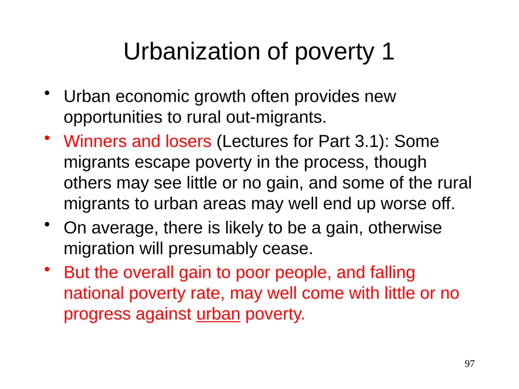 Part 3, Chapter 8 Growth, Inequality and Poverty - slide 97 of 133