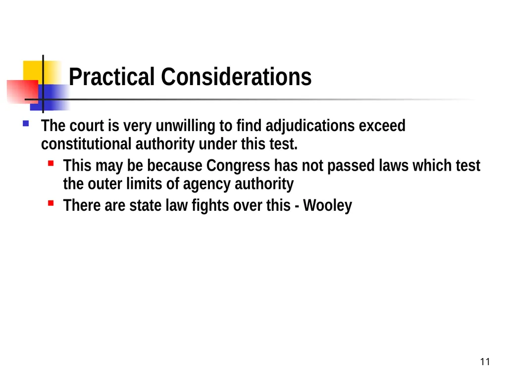 Chapter 2 1 The Delegation/Nondelegation Doctrine - slide 11 of 94