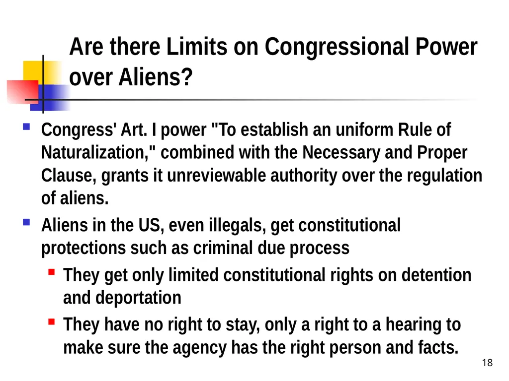 Chapter 2 1 The Delegation/Nondelegation Doctrine - slide 18 of 94