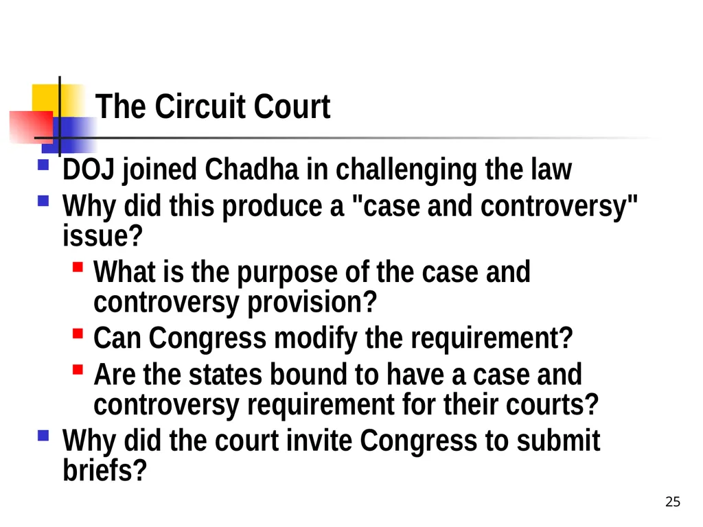 Chapter 2 1 The Delegation/Nondelegation Doctrine - slide 25 of 94