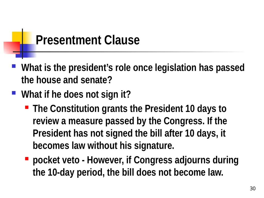 Chapter 2 1 The Delegation/Nondelegation Doctrine - slide 30 of 94