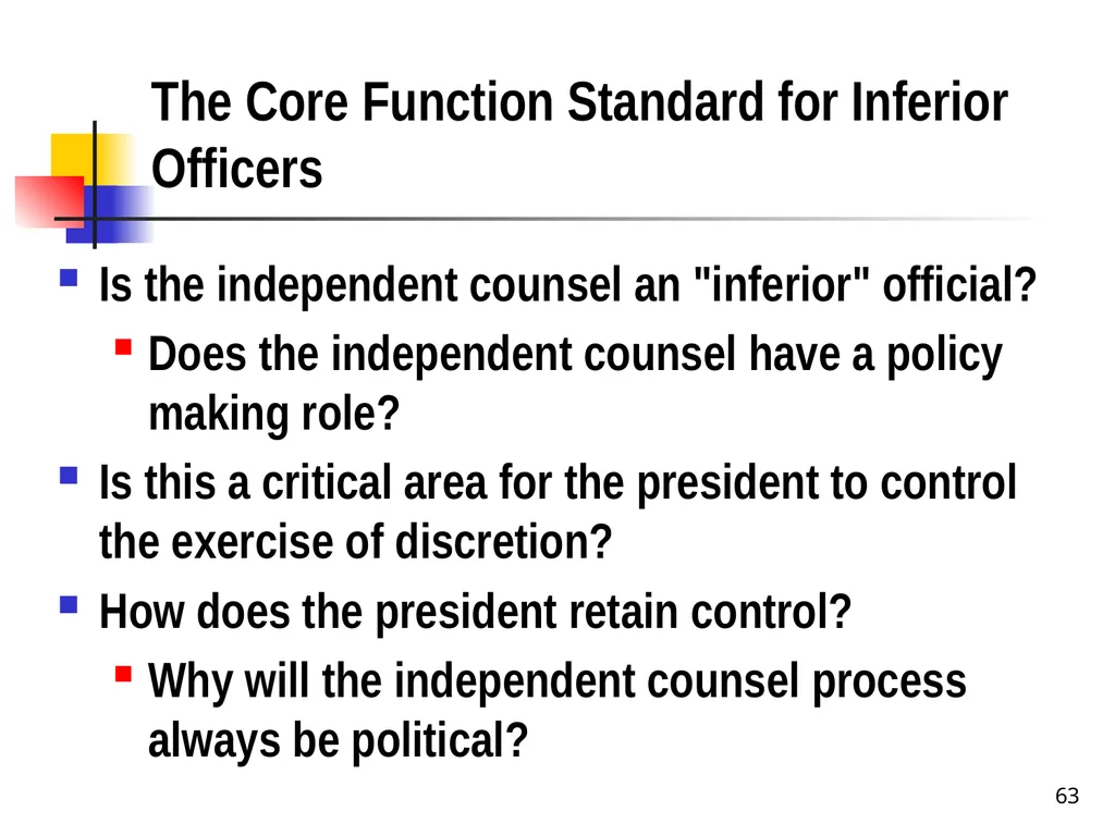 Chapter 2 1 The Delegation/Nondelegation Doctrine - slide 63 of 94