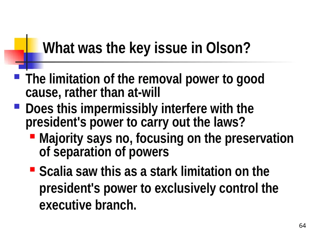 Chapter 2 1 The Delegation/Nondelegation Doctrine - slide 64 of 94