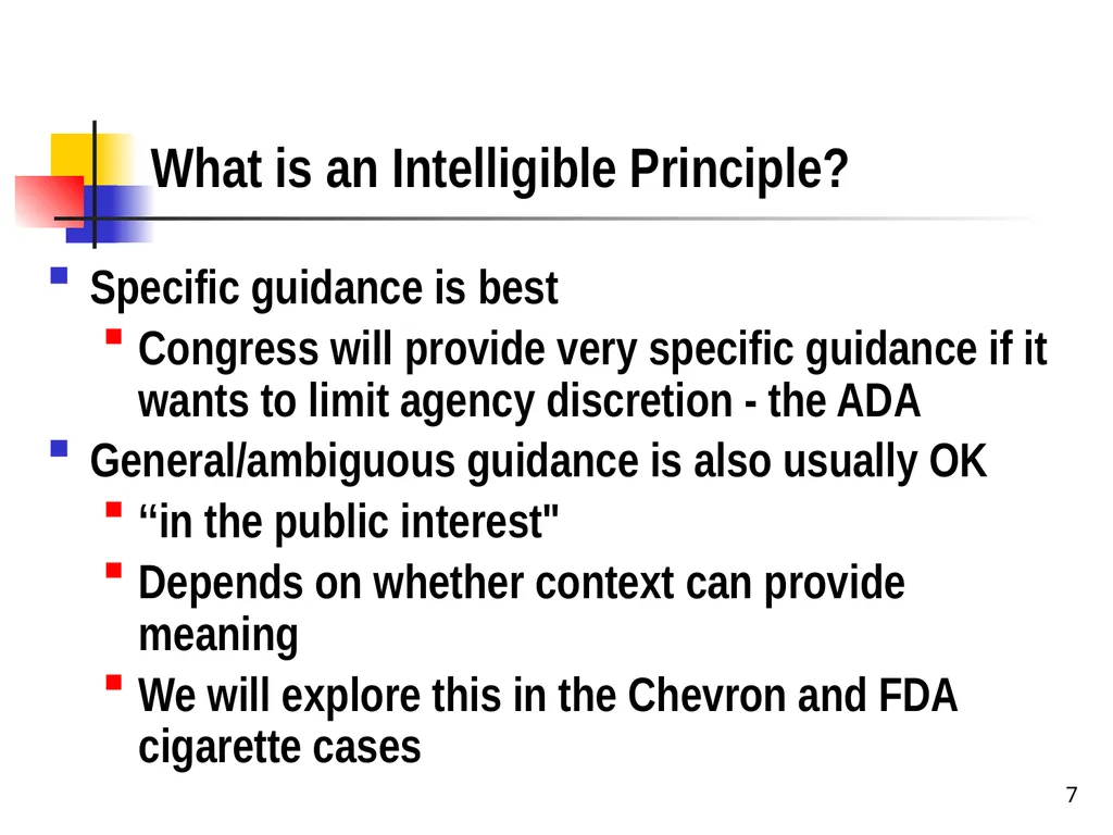 Chapter 2 1 The Delegation/Nondelegation Doctrine - slide 7 of 94