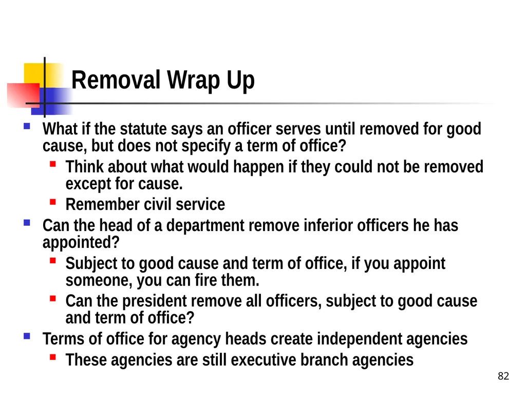 Chapter 2 1 The Delegation/Nondelegation Doctrine - slide 82 of 94