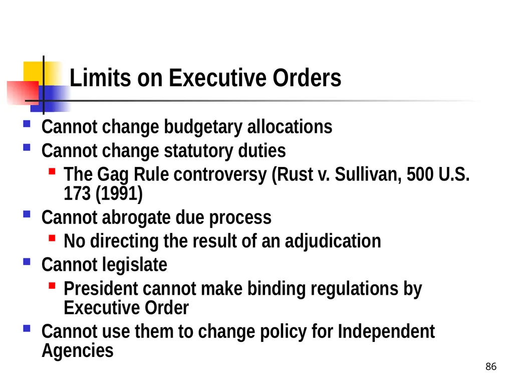 Chapter 2 1 The Delegation/Nondelegation Doctrine - slide 86 of 94