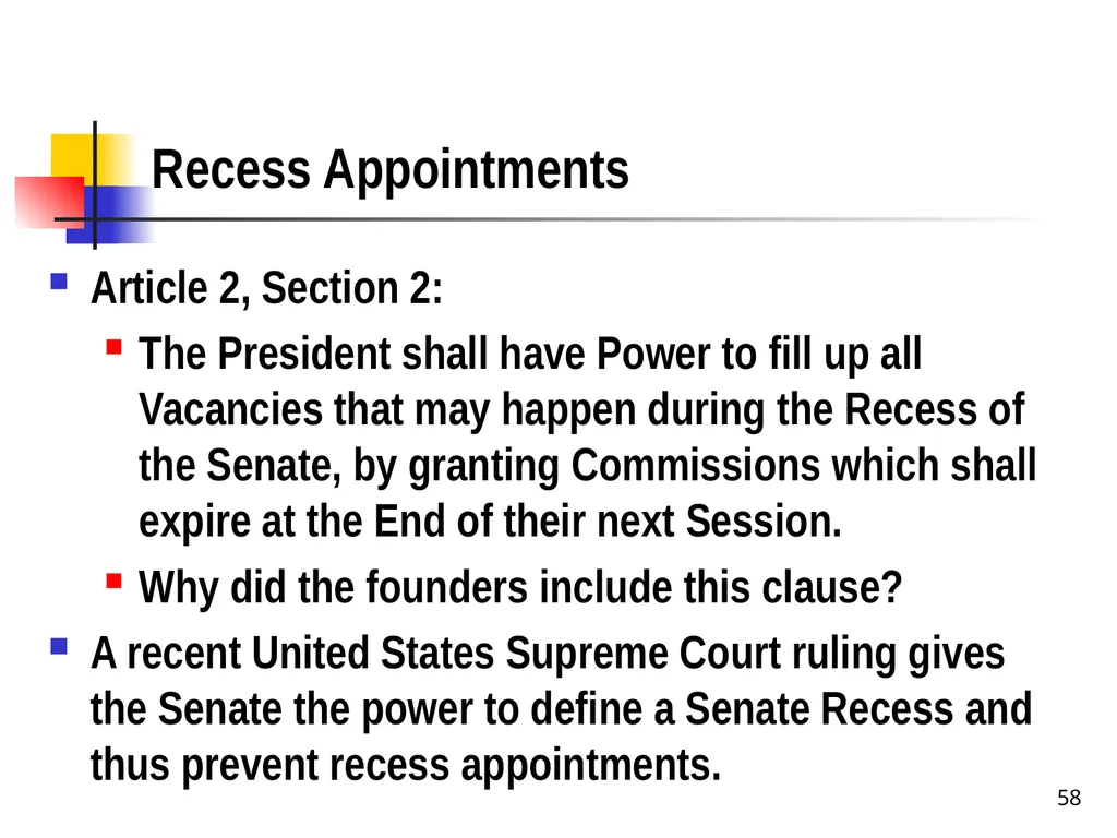 Chapter 2 1 The Delegation/Nondelegation Doctrine - slide 58 of 94