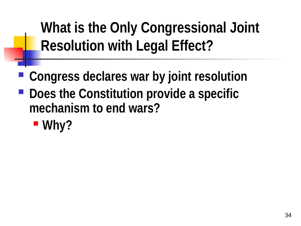 Chapter 2 1 The Delegation/Nondelegation Doctrine - slide 34 of 94