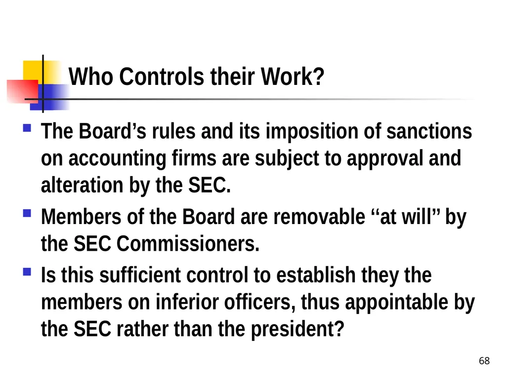 Chapter 2 1 The Delegation/Nondelegation Doctrine - slide 68 of 94