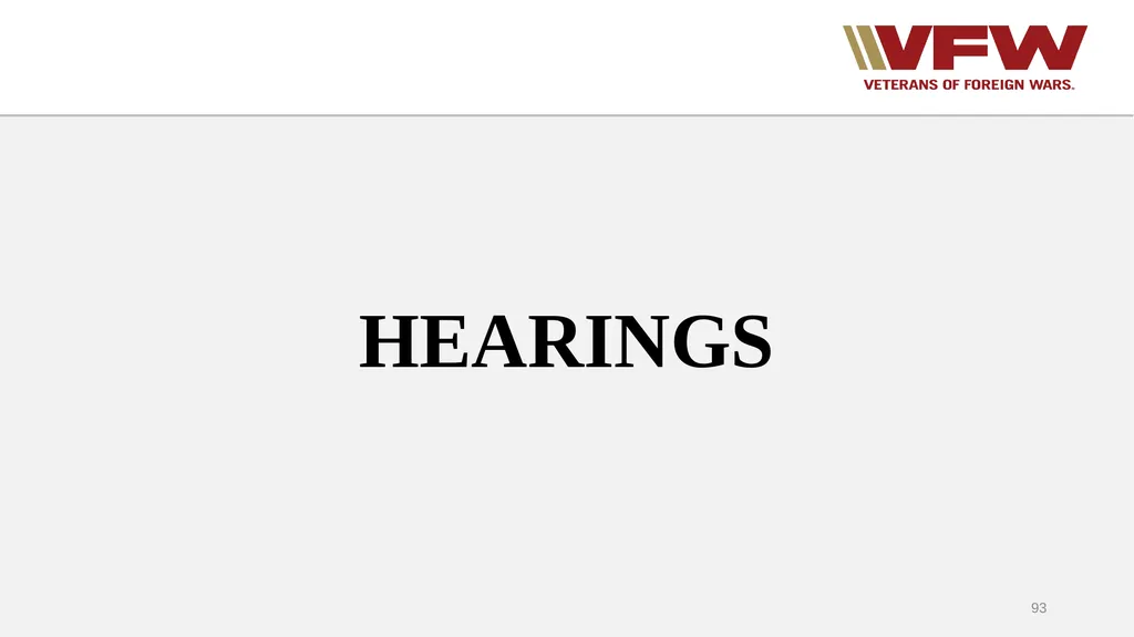 The Appeals Process & Hearings VFW Basic Training - slide 54 of 78