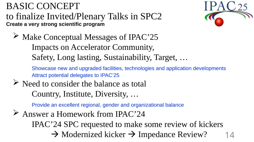 Review of Tasks for SPC3 Yoichi Sato (KEK/J-PARC), - slide 14 of 15