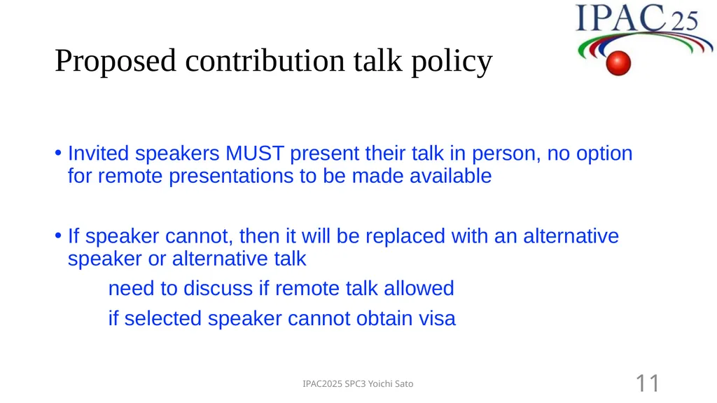 Review of Tasks for SPC3 Yoichi Sato (KEK/J-PARC), - slide 11 of 15