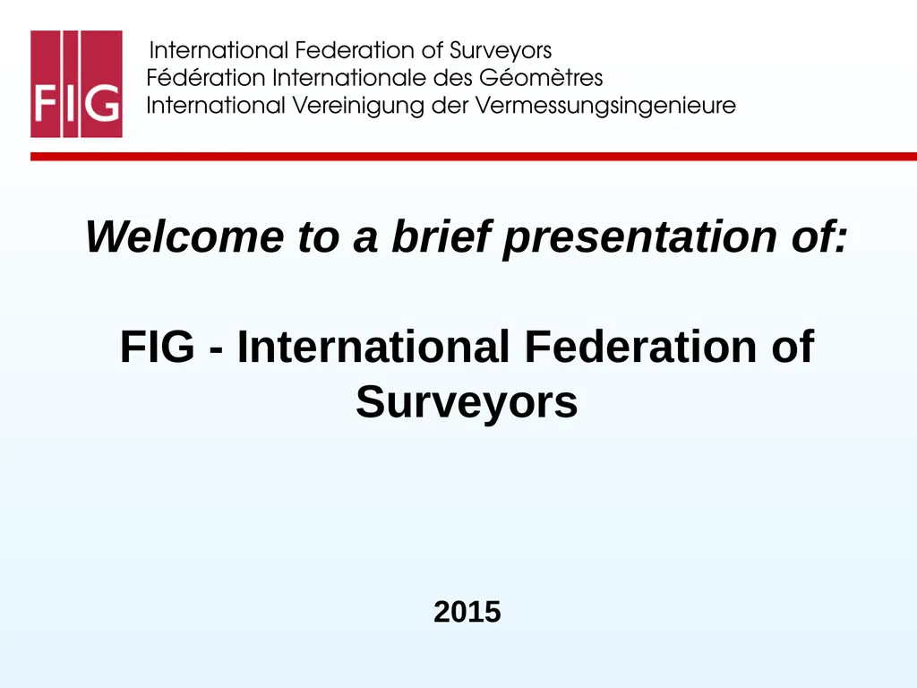 International Federation of Surveyors Fédération