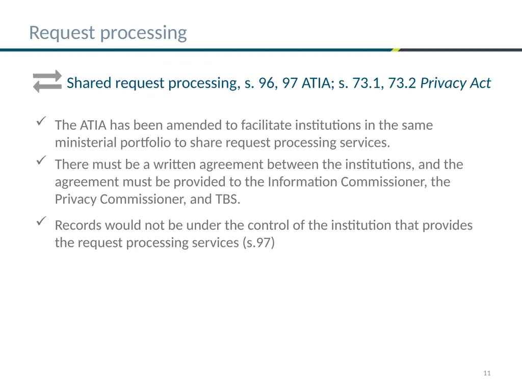 Bill C-58 – First things ATIP Practitioners need - slide 11 of 25