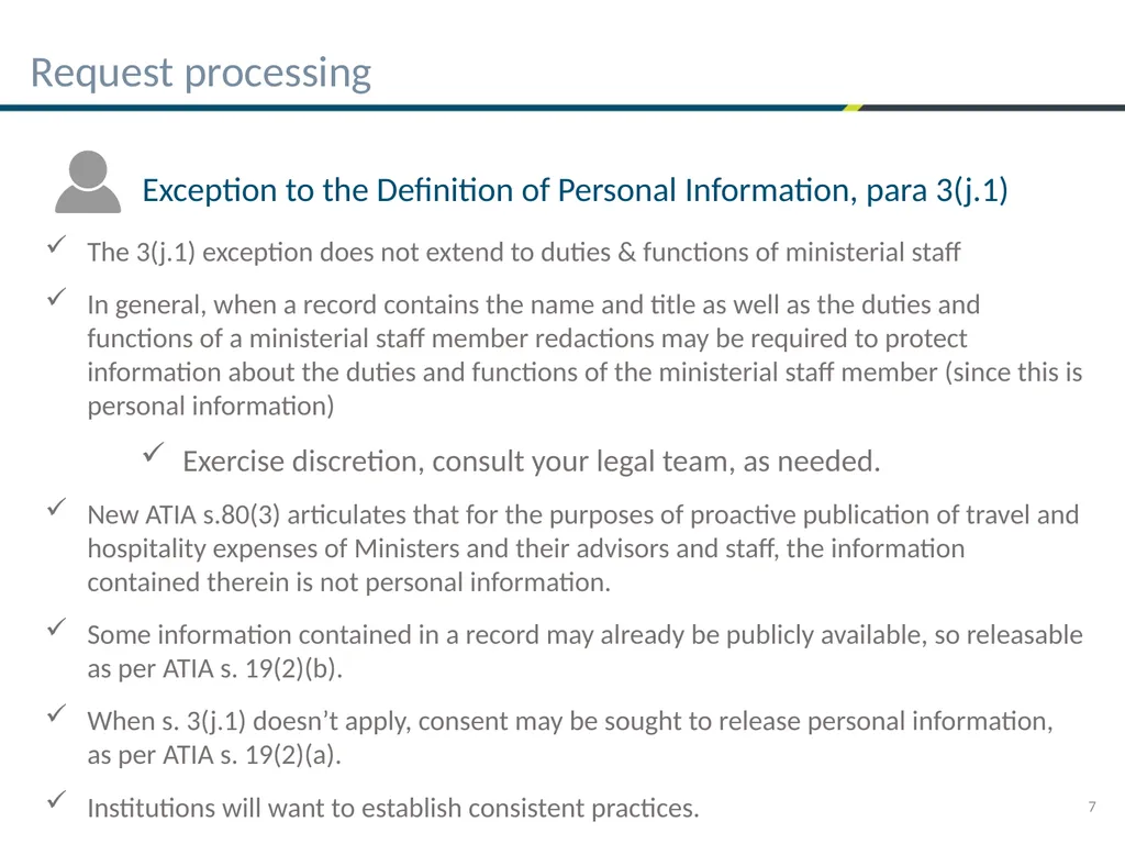 Bill C-58 – First things ATIP Practitioners need - slide 7 of 25