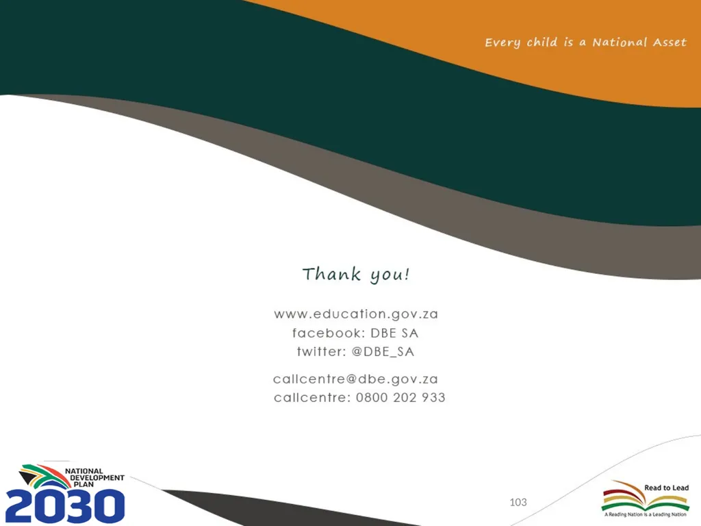 THIRD QUARTERLY REPORT ON THE PERFORMANCE OF THE - slide 103 of 103