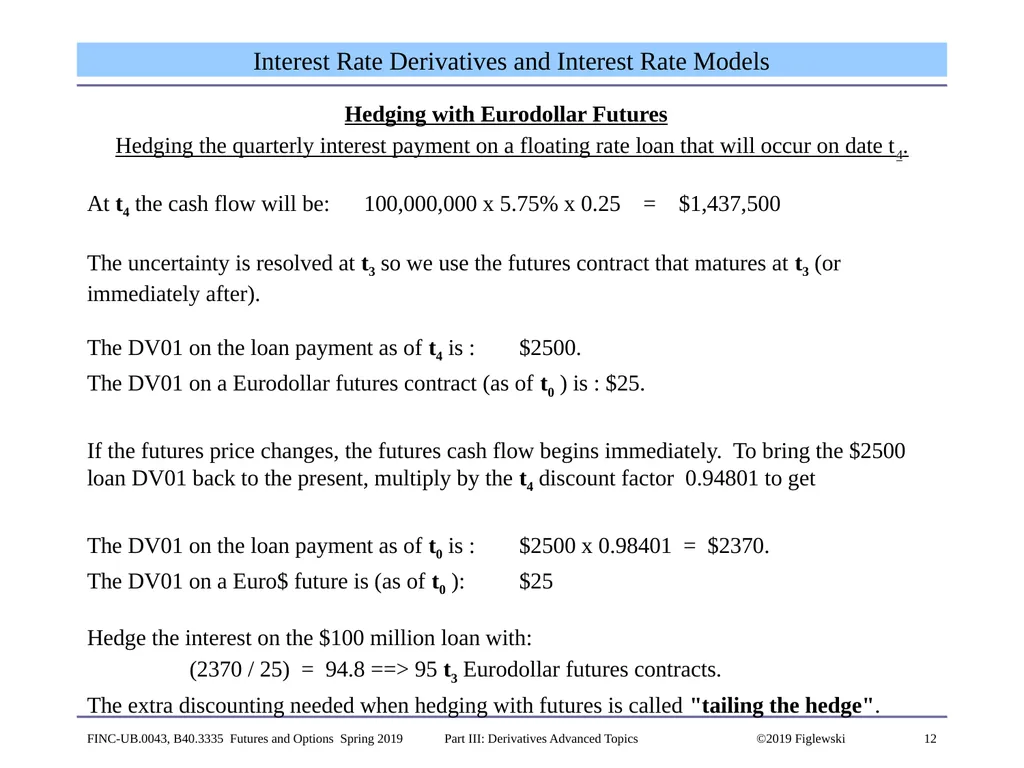 1 Derivatives Advanced Topics: Interest Rate - slide 12 of 100