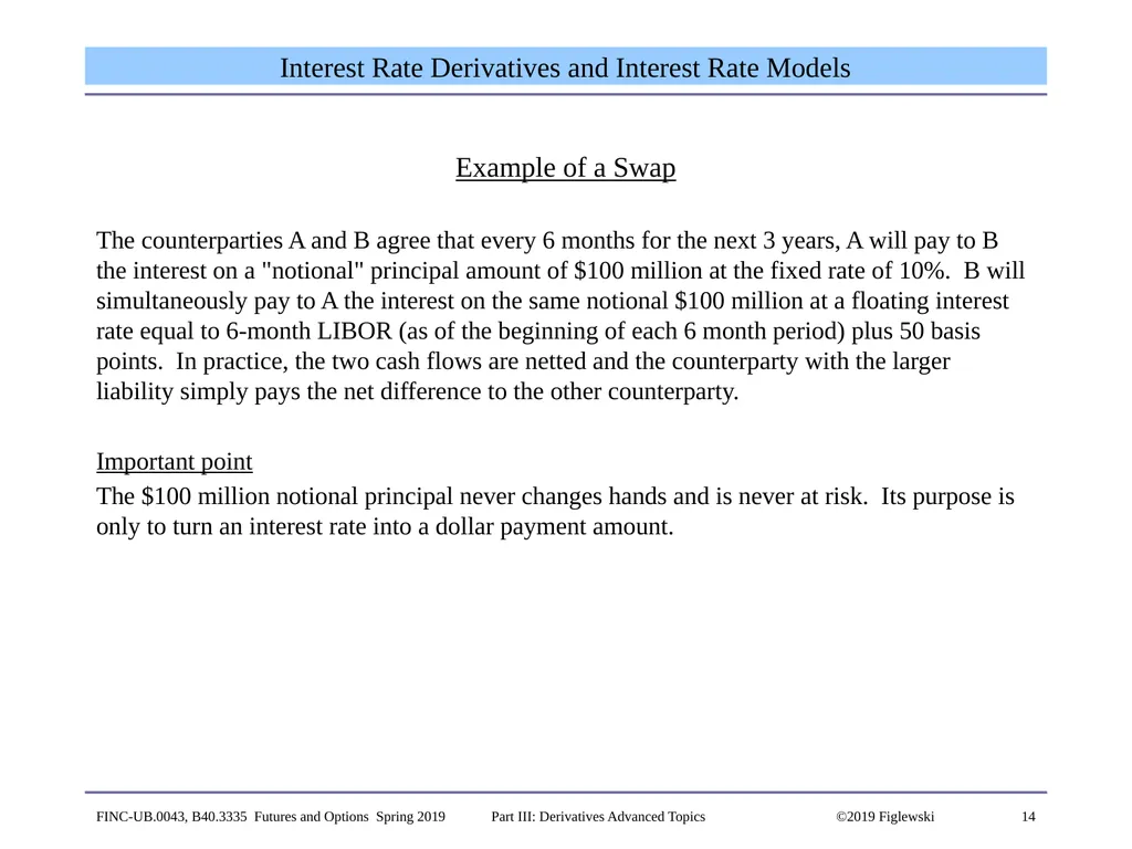 1 Derivatives Advanced Topics: Interest Rate - slide 14 of 100