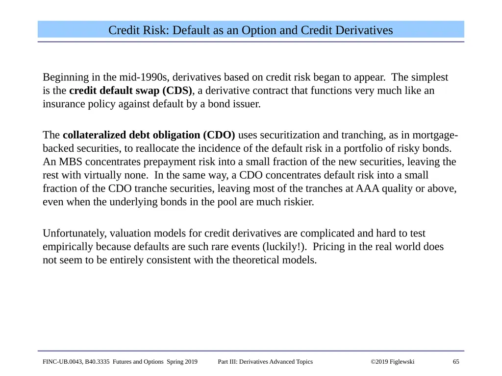 1 Derivatives Advanced Topics: Interest Rate - slide 65 of 100