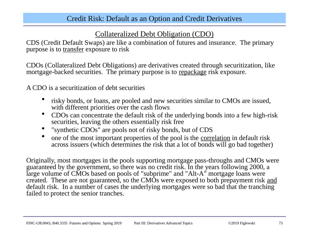 1 Derivatives Advanced Topics: Interest Rate - slide 73 of 100