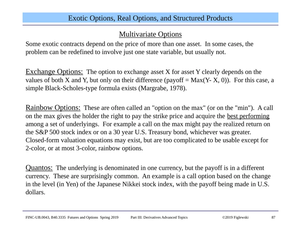 1 Derivatives Advanced Topics: Interest Rate - slide 87 of 100