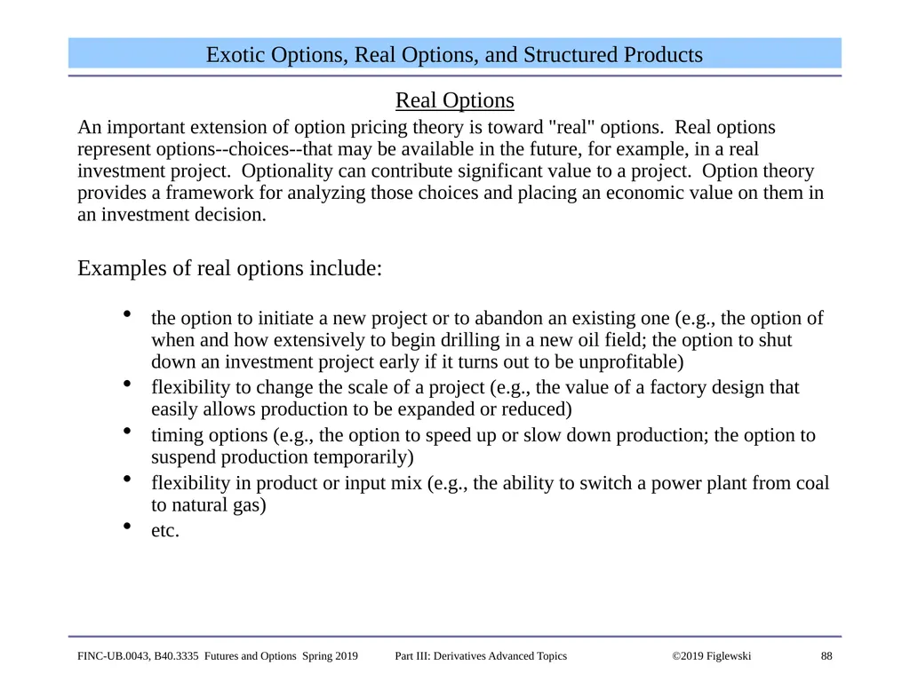 1 Derivatives Advanced Topics: Interest Rate - slide 88 of 100
