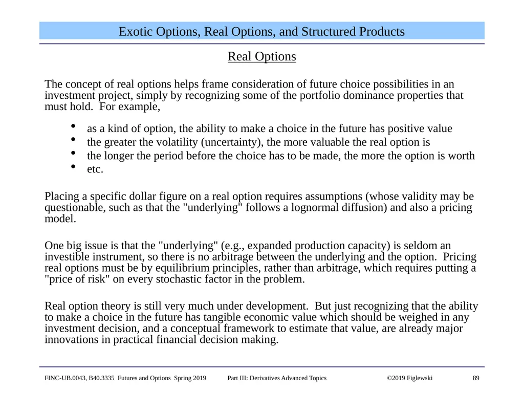 1 Derivatives Advanced Topics: Interest Rate - slide 89 of 100