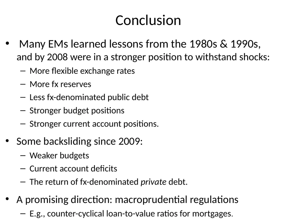 Monetary Regimes For Emerging Markets Panel on - slide 39 of 39