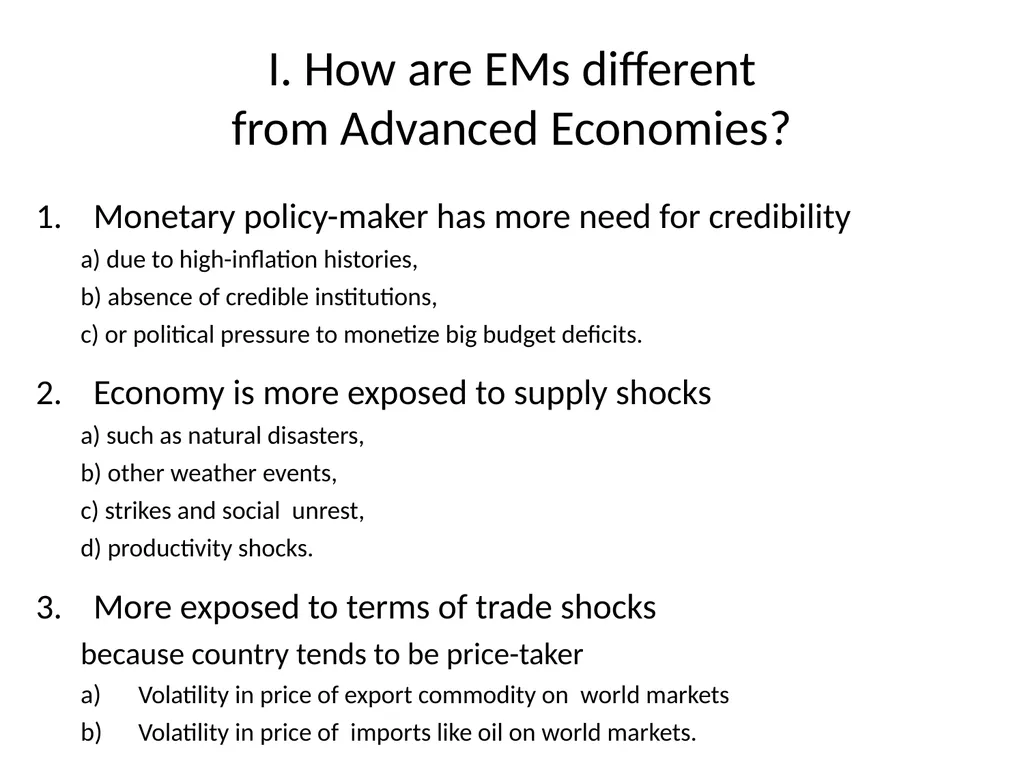 Monetary Regimes For Emerging Markets Panel on - slide 5 of 39