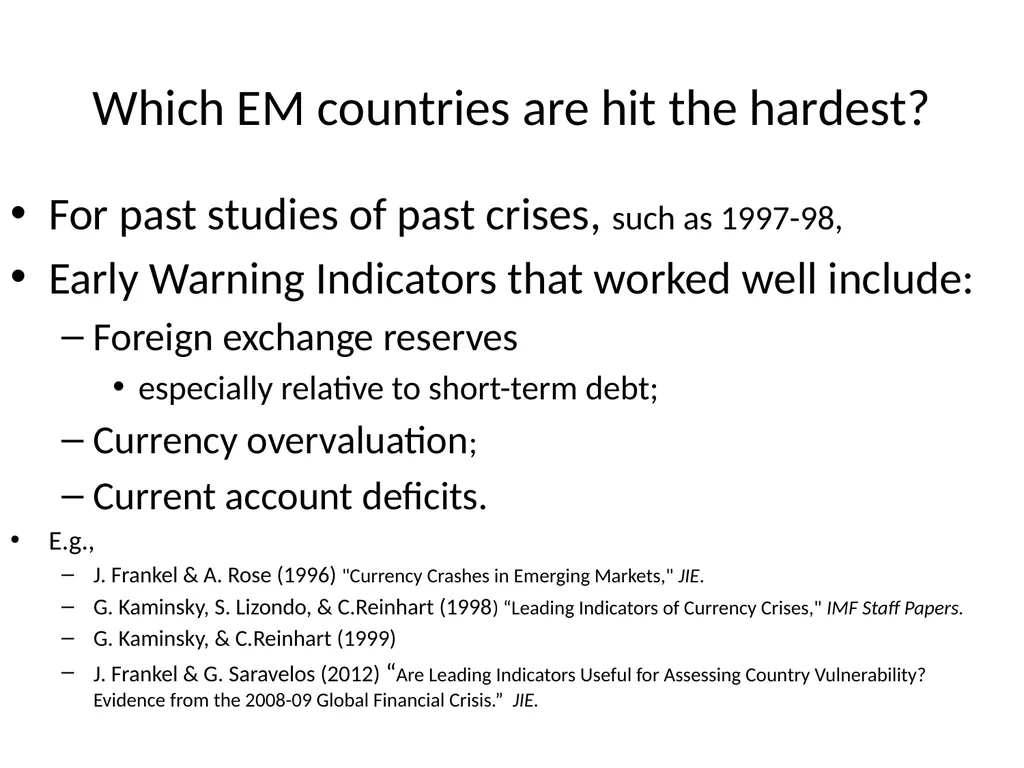 Monetary Regimes For Emerging Markets Panel on - slide 30 of 39