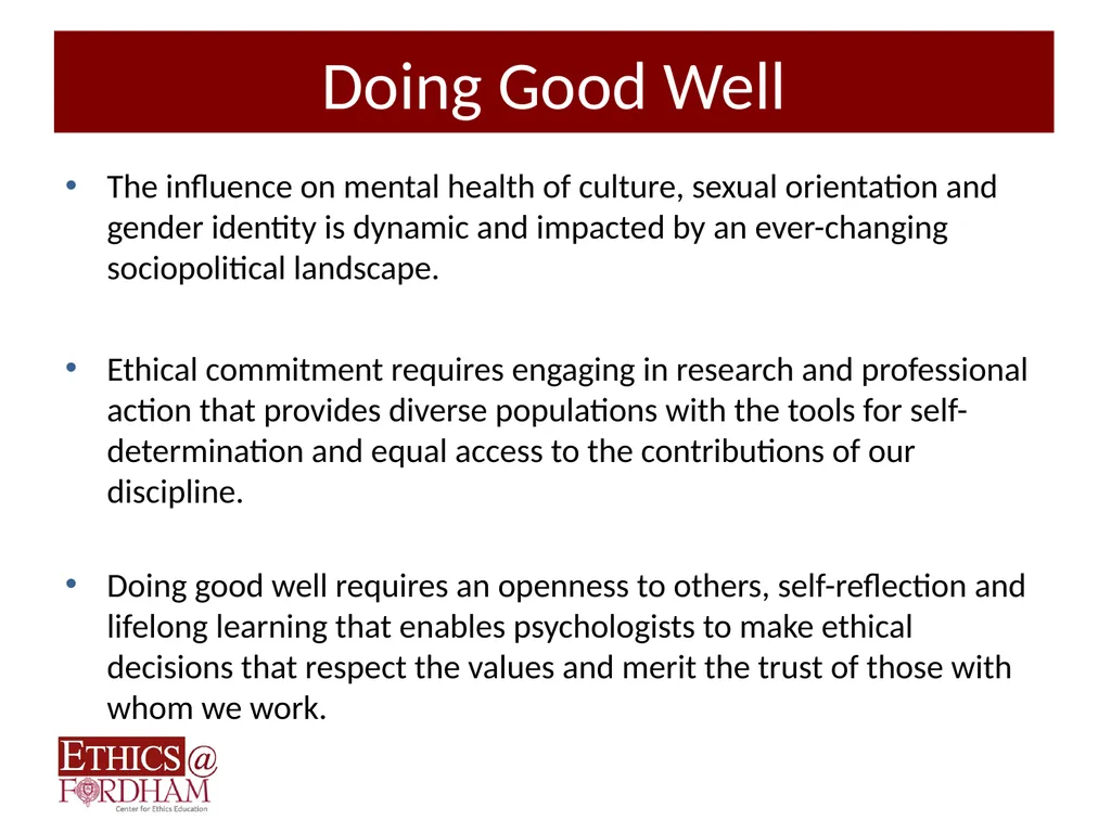 Psychology and Ethics: Strengthening Diverse - slide 53 of 58