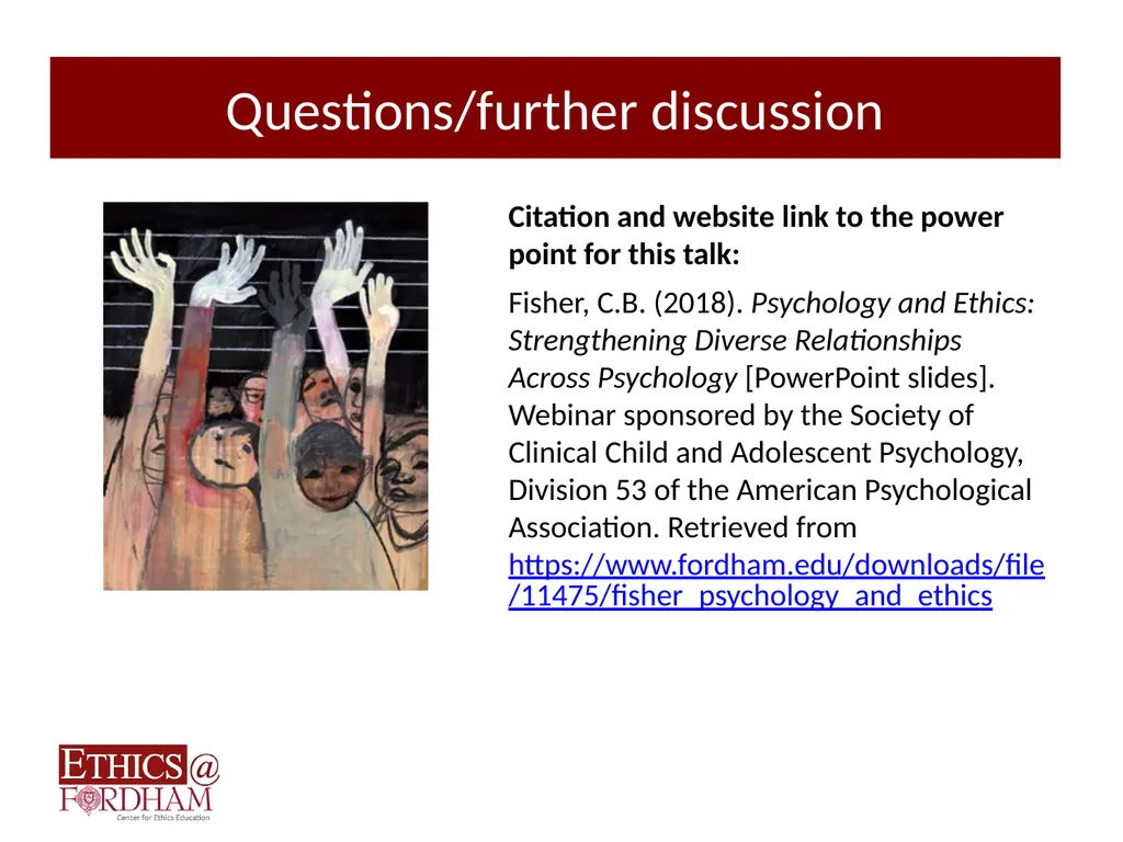 Psychology and Ethics: Strengthening Diverse - slide 54 of 58